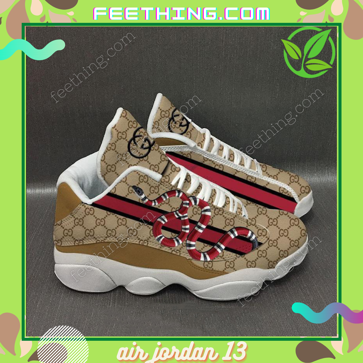 Gucci  Logo Air Jordan 13 Trending Shoes Luxury Sneakers Fashion