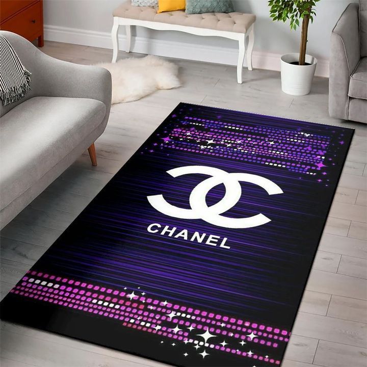 Chanel Twinkle Rectangle Rug Area Carpet Fashion Brand Home Decor Luxury Door Mat