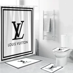 Louis Vuitton White Bathroom Set Hypebeast Luxury Fashion Brand Bath Mat Home Decor