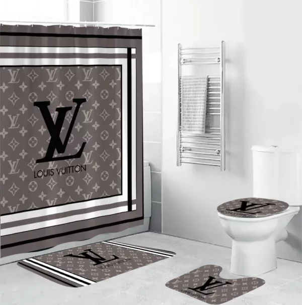 Louis Vuitton Bathroom Set Bath Mat Home Decor Luxury Fashion Brand Hypebeast