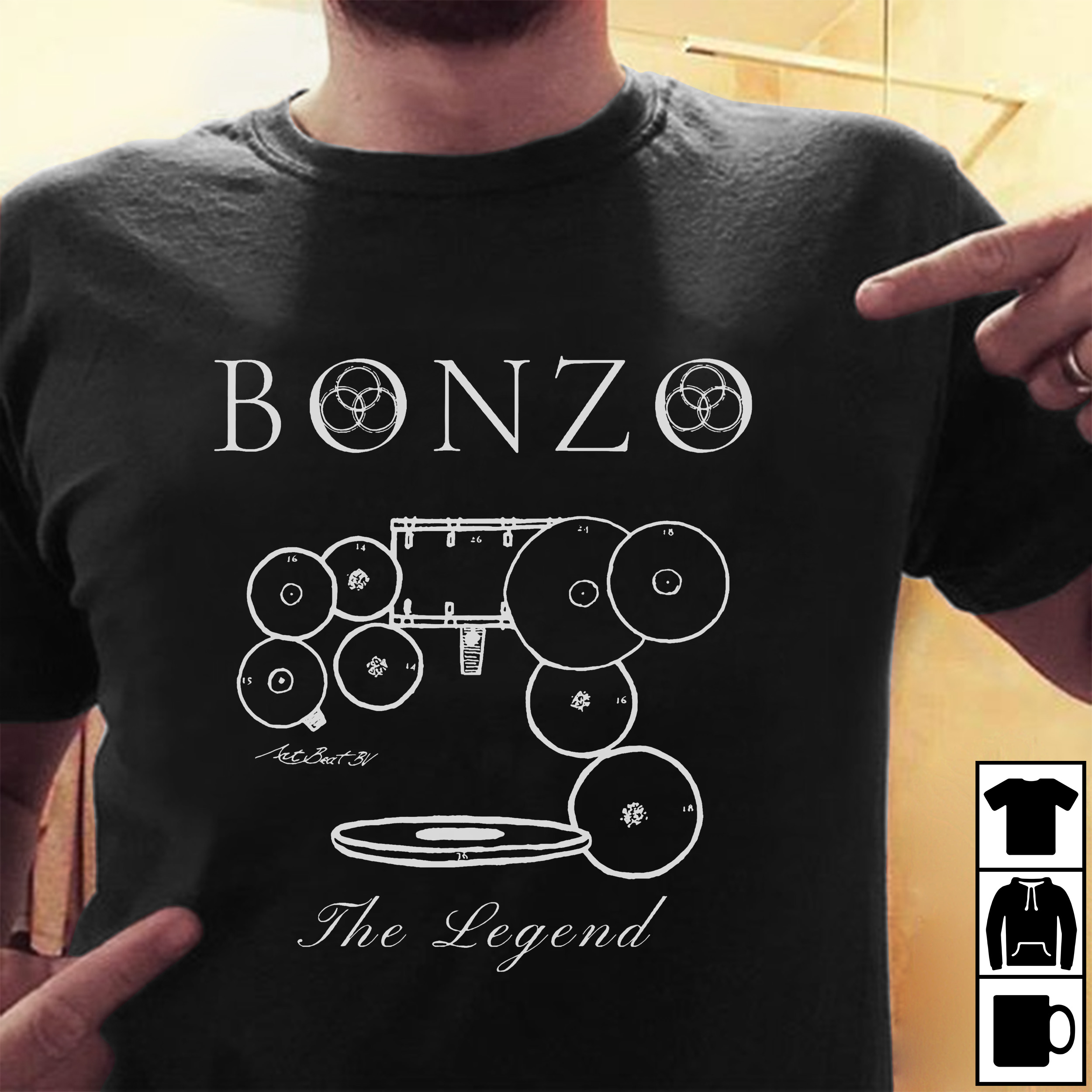 Bonzo The Legend John Bonham Type 1287 T Shirt