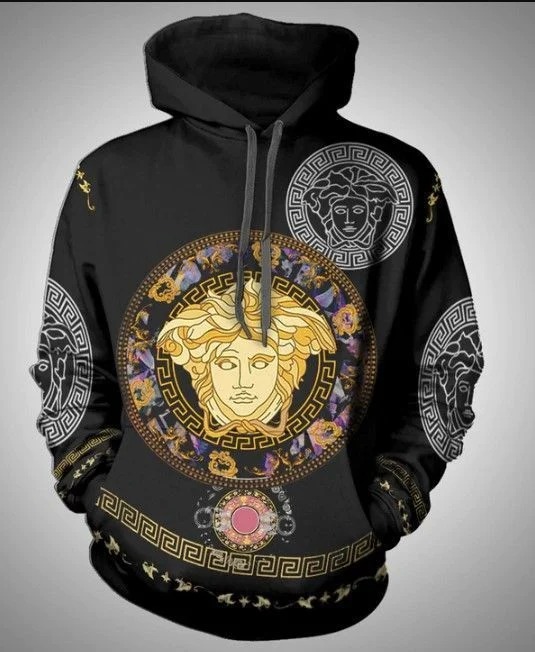 Gianni Versace Black Type 1109 Hoodie Fashion Brand Luxury Outfit