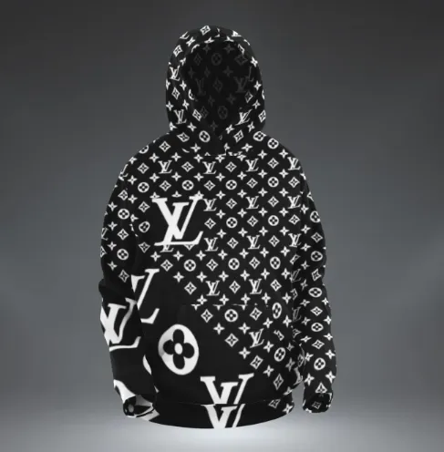 Louis Vuitton Black Type 649 Hoodie Outfit Fashion Brand Luxury