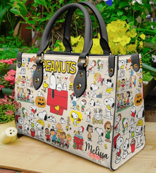 Snoopy Dog Funny g3 Women Leather Hand Bag