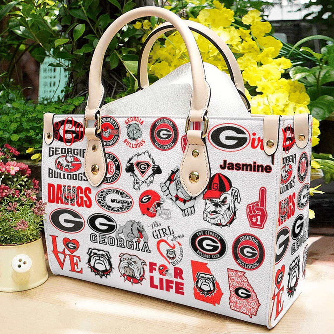 Georgia Bulldogs Lover Women Leather Hand Bag