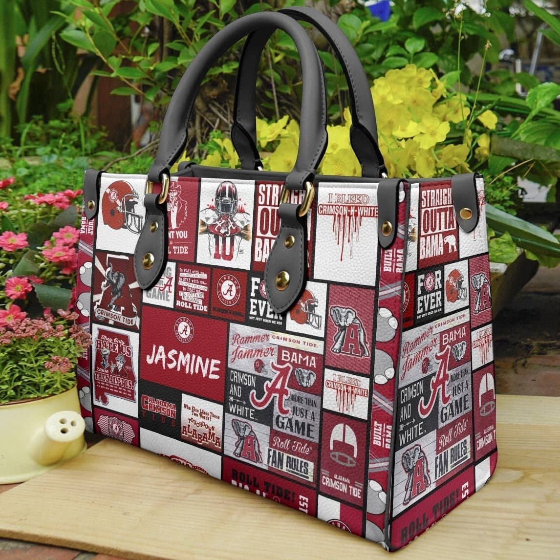 Alabama Crimson Tide Women Leather Hand Bag