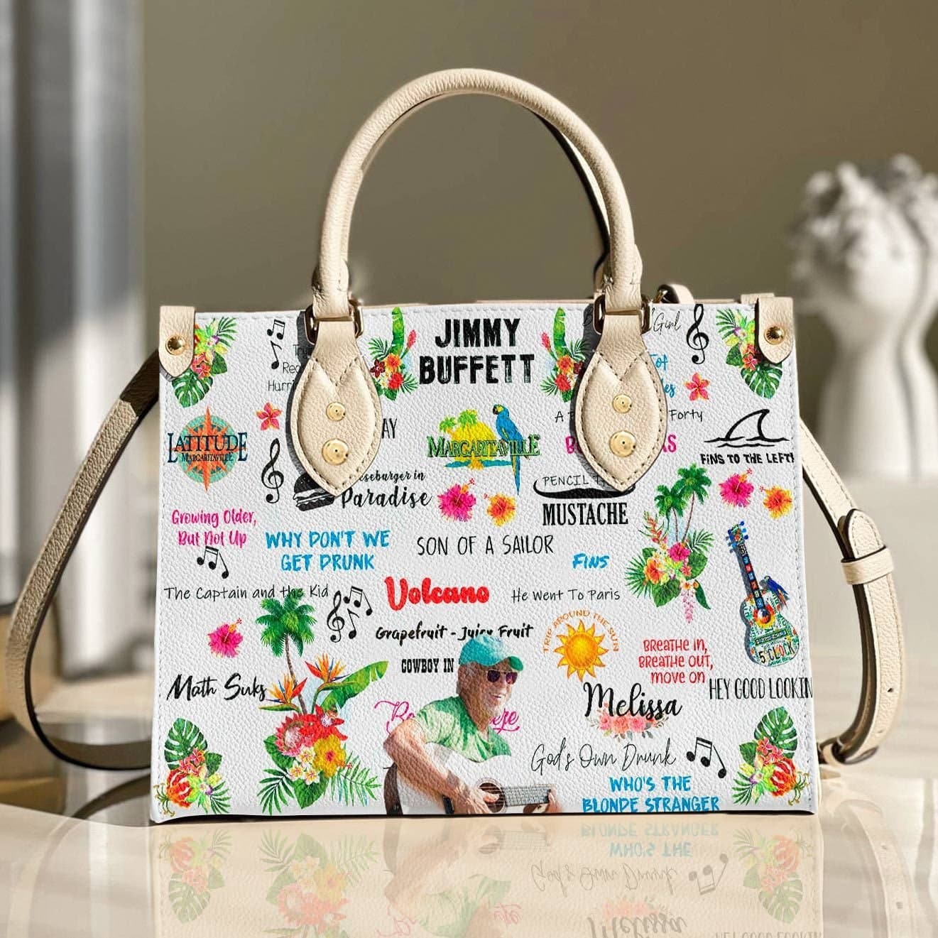 Jimmy Buffett Women Leather Hand Bag