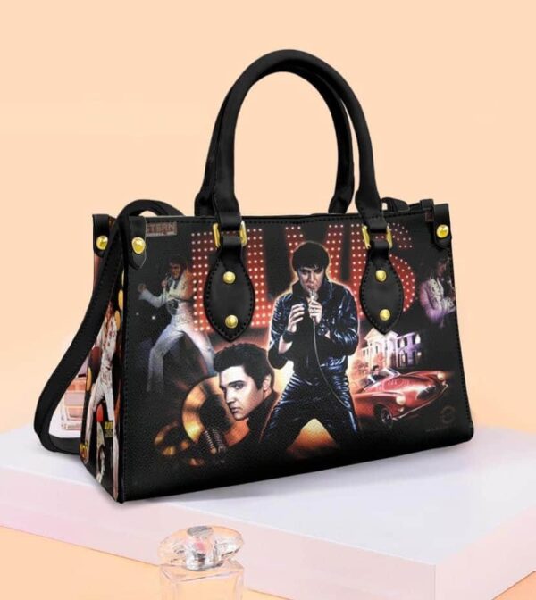 Elvis Presley 7 White Women Leather Hand Bag