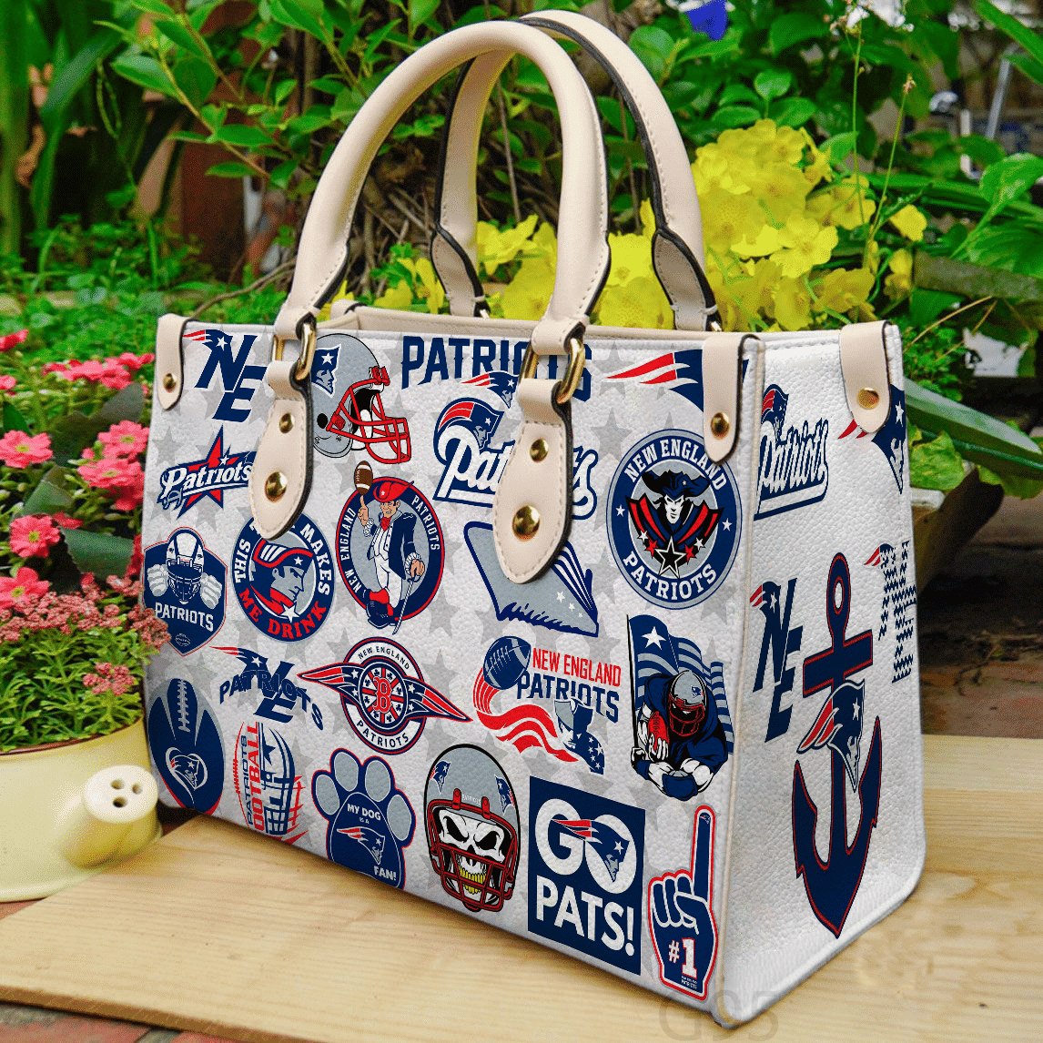 New England Patriots Women Leather Hand Bag