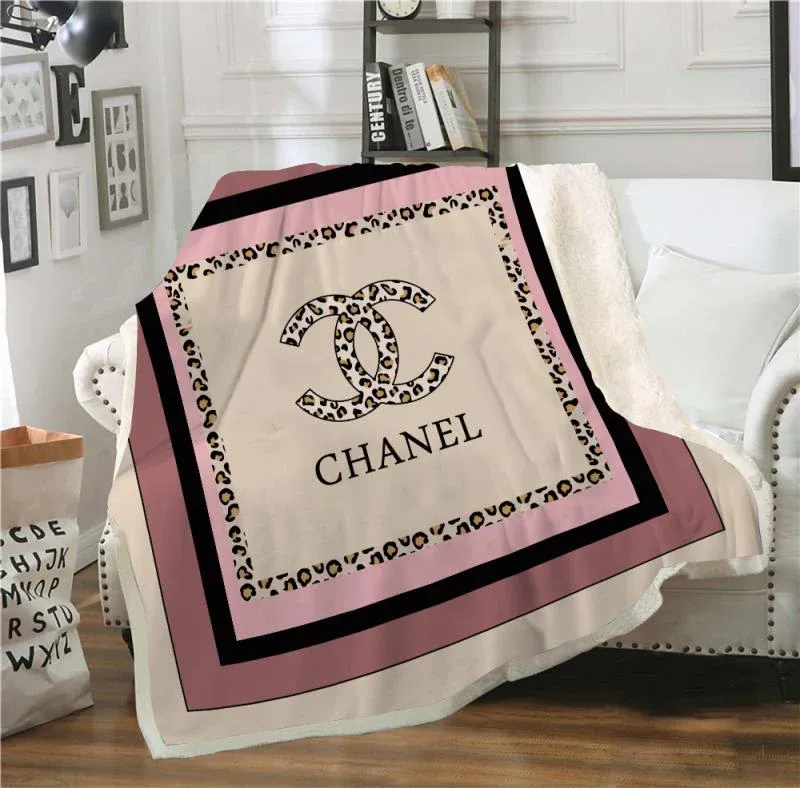 Chanel Fleece Blanket Fashion Brand Home Decor Luxury