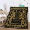 Versace New Logo Fleece Blanket Fashion Brand Home Decor Luxury