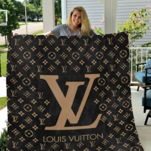 Louis Vuitton Fleece Blanket Luxury Home Decor Fashion Brand