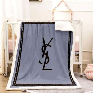 Yves Saint Laurent Fleece Blanket Fashion Brand Home Decor Luxury