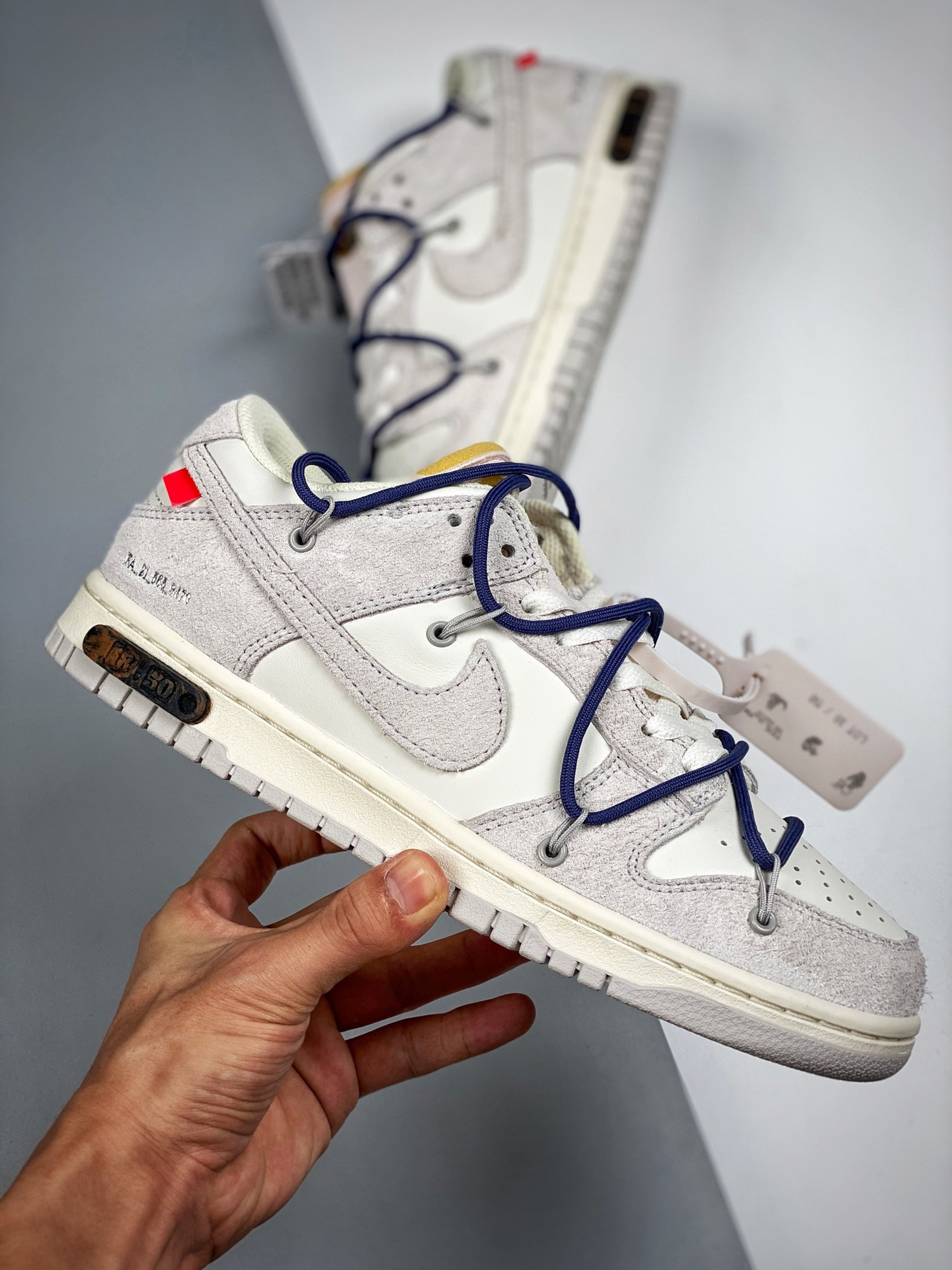 Off-White x Nike Dunk Low 18 of 50 Sail Grey For Sale