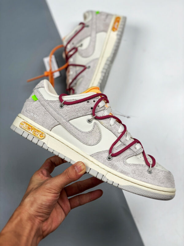 Off-White x Nike Dunk Low 33 of 50 Grey Sail For Sale