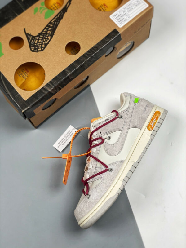 Off-White x Nike Dunk Low 33 of 50 Grey Sail For Sale