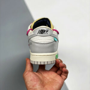 Off-White x Nike Dunk Low 30 of 50 Sail Grey Navy For Sale