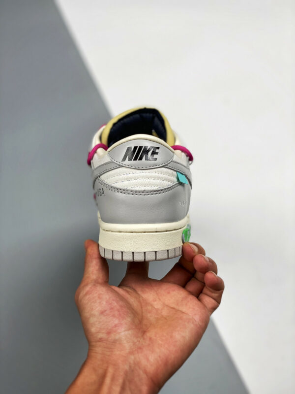 Off-White x Nike Dunk Low 30 of 50 Sail Grey Navy For Sale