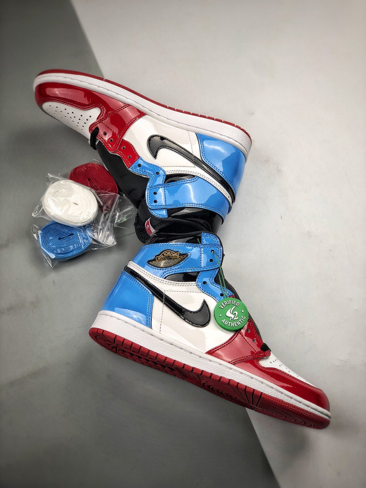 Air Jordan 1 High OG Fearless White University Blue-Varsity Red-Black