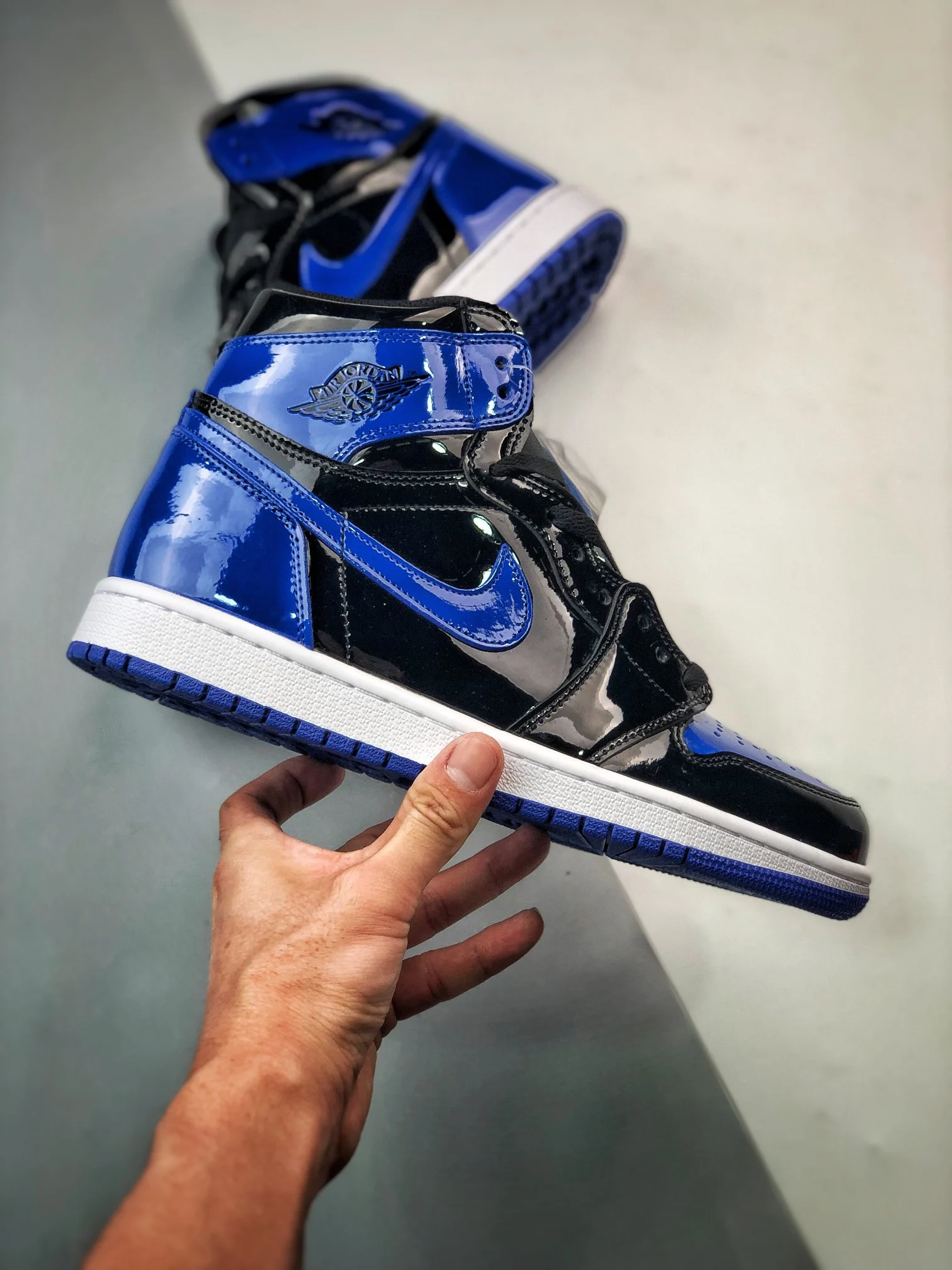 Air Jordan 1 High OG Leather Patent Royal For Sale