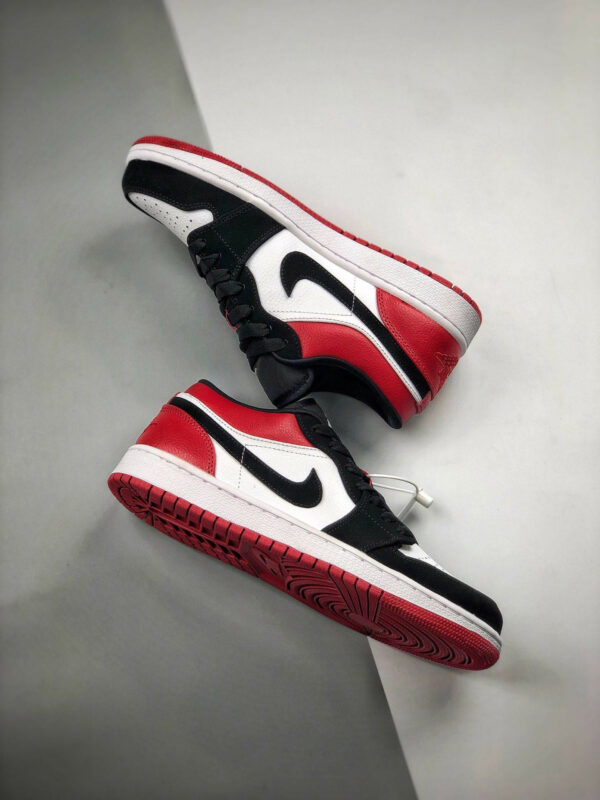 Air Jordan 1 Low Black Toe Black Red 553558-116