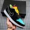 Air Jordan 1 Low Black Yellow Turquoise For Sale