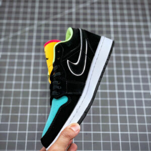 Air Jordan 1 Low Black Yellow Turquoise For Sale