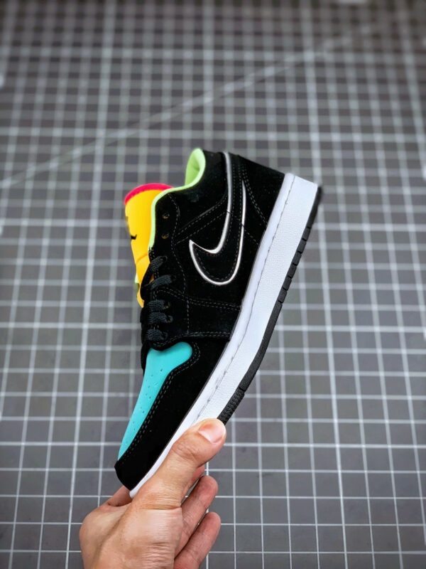 Air Jordan 1 Low Black Yellow Turquoise For Sale