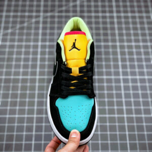 Air Jordan 1 Low Black Yellow Turquoise For Sale