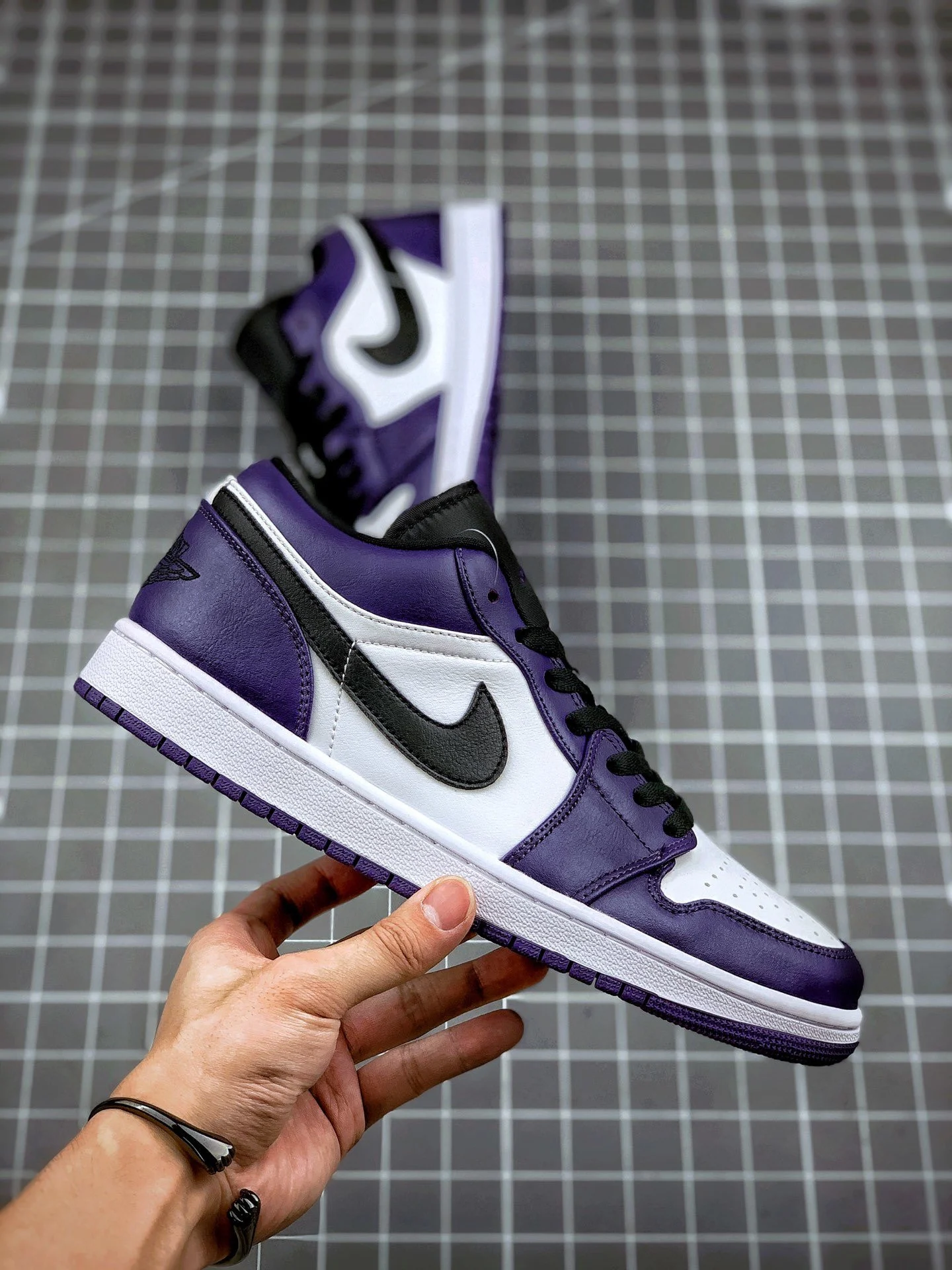 Air Jordan 1 Low Court Purple White-Black 553558-500 For Sale