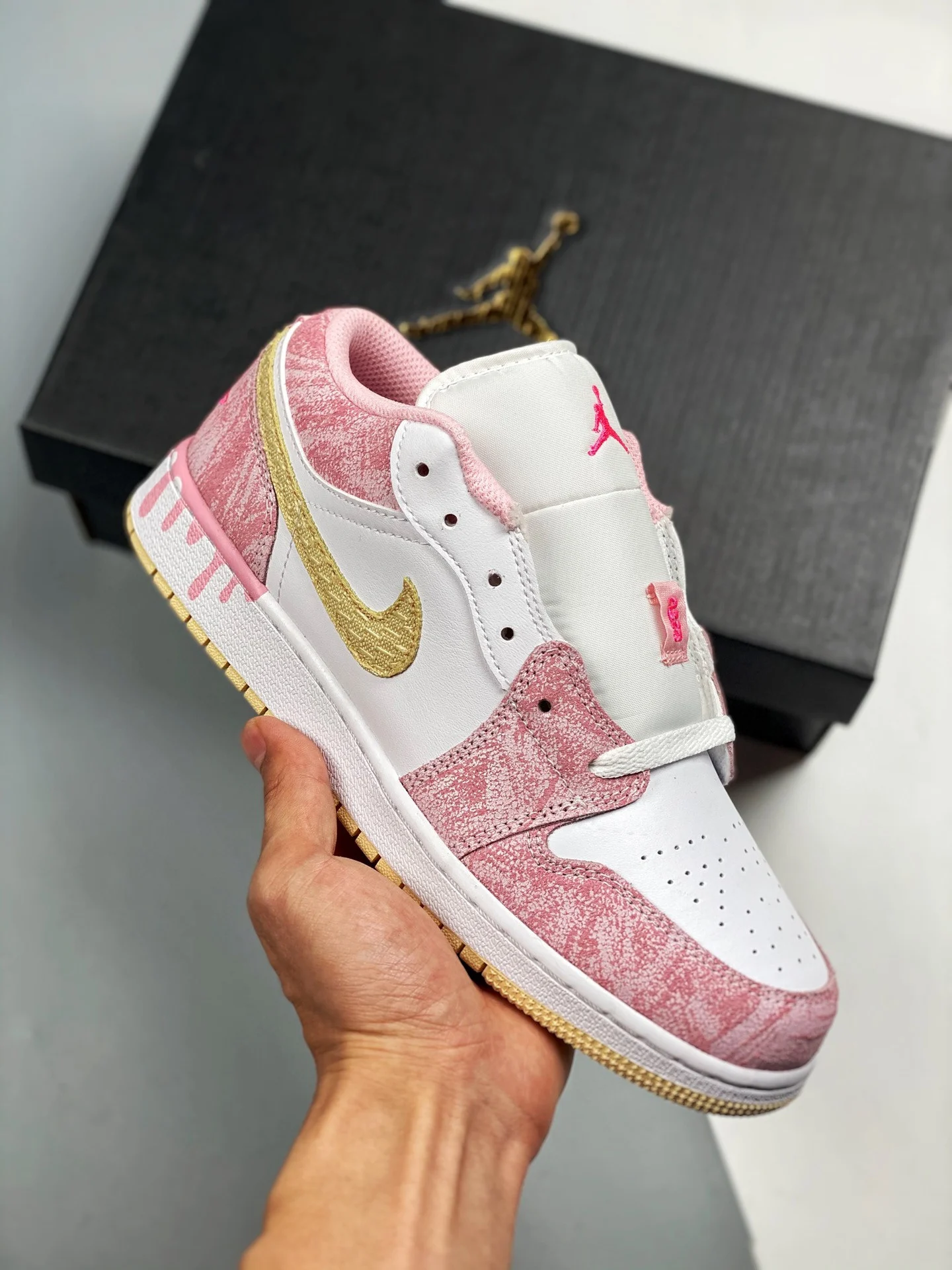 Air Jordan 1 Low GS Ice Cream Drip Arctic Punch Pale Vanilla-White For Sale