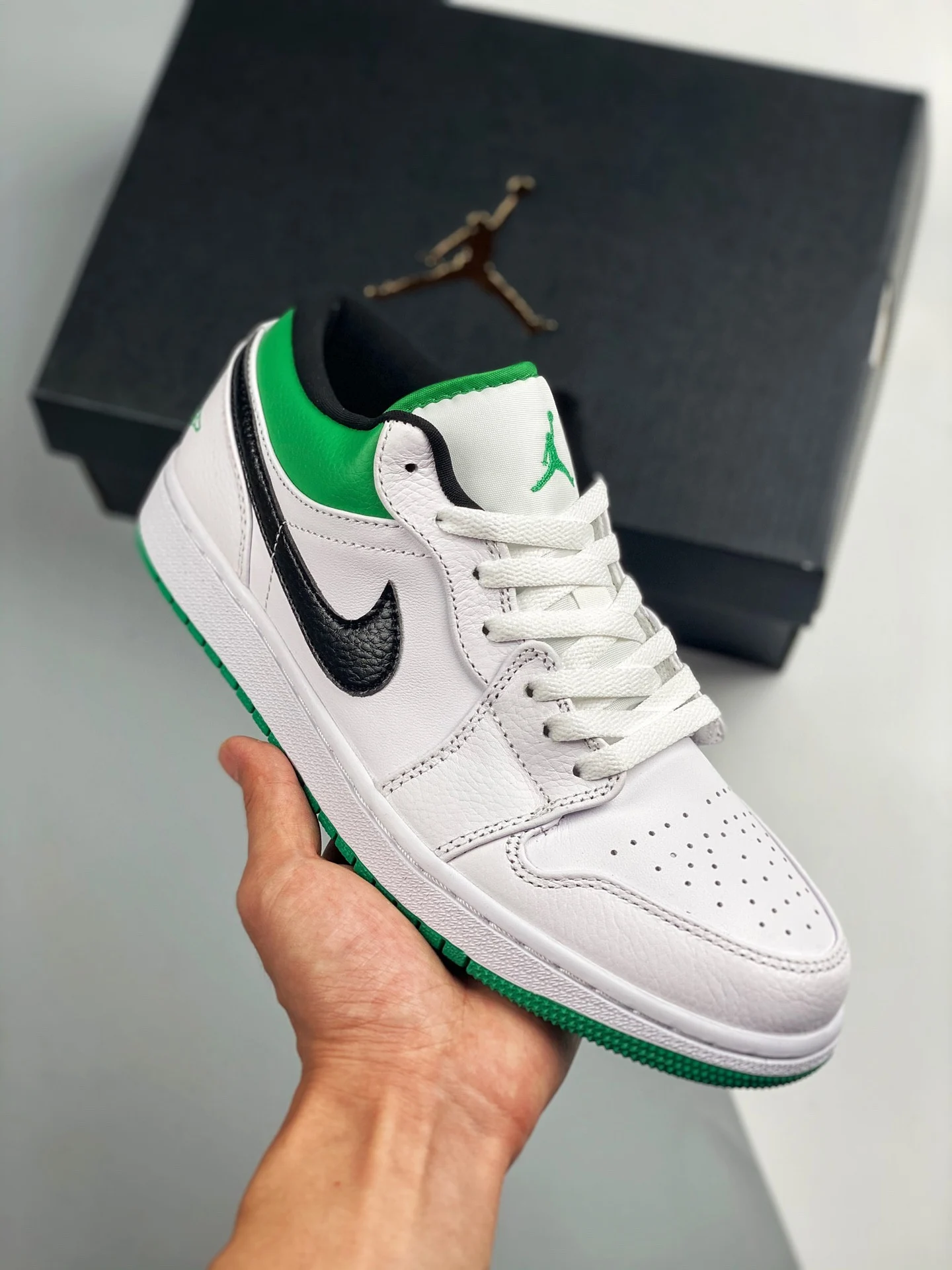 Air Jordan 1 Low Lucky Green White 553558-129 For Sale