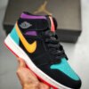 Air Jordan 1 Mid Multi-Color Black Total Orange On Sale