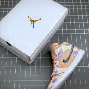 Air Jordan 1 Mid Pherspective Washed Coral Chrome Light Whistle For Sale