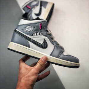 Air Jordan 1 Mid Cool Grey White-Black For Sale