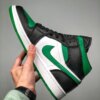 Air Jordan 1 Mid Pine Green White-Black-University Red On Sale