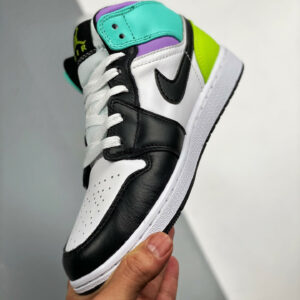 Air Jordan 1 Mid Purple Teal Green 554725-175 For Sale