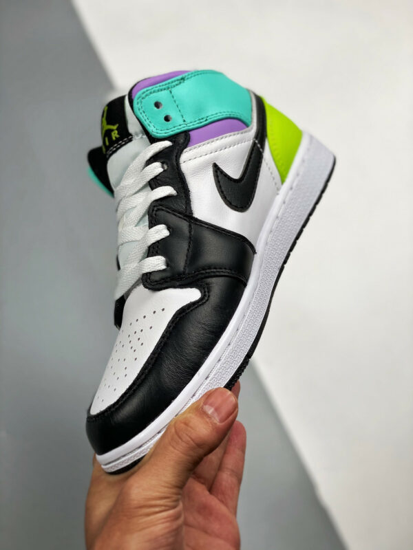 Air Jordan 1 Mid Purple Teal Green 554725-175 For Sale