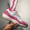 Air Jordan 11 Low WMNS Pink Snakeskin White Watermelon-Black