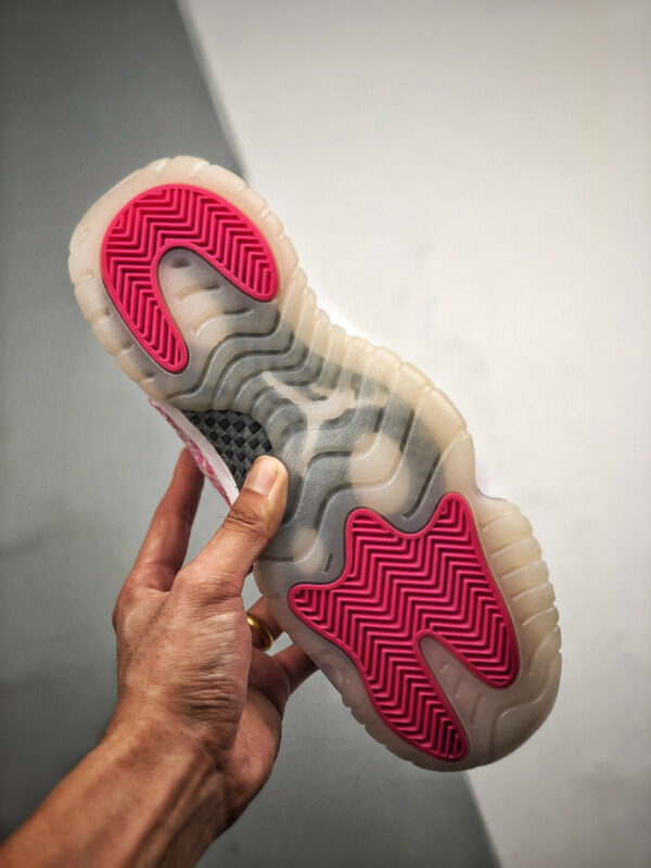 Air Jordan 11 Low WMNS Pink Snakeskin White Watermelon-Black