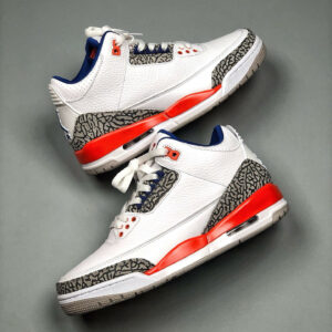 Air Jordan 3 Knicks White Old Royal-University Orange-Tech Grey For Sale