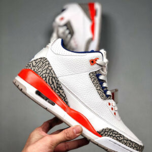 Air Jordan 3 Knicks White Old Royal-University Orange-Tech Grey For Sale