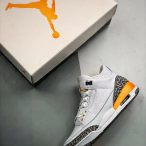 Air Jordan 3 White Laser Orange-Cement Grey-Black For Sale