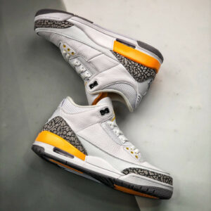 Air Jordan 3 White Laser Orange-Cement Grey-Black For Sale