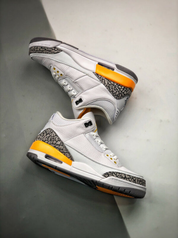 Air Jordan 3 White Laser Orange-Cement Grey-Black For Sale