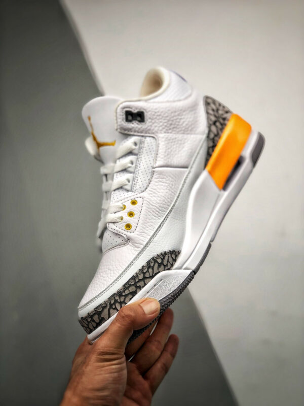 Air Jordan 3 White Laser Orange-Cement Grey-Black For Sale