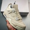 Air Jordan 4 Canvas Sail Cement Grey-Fire Red For Sale