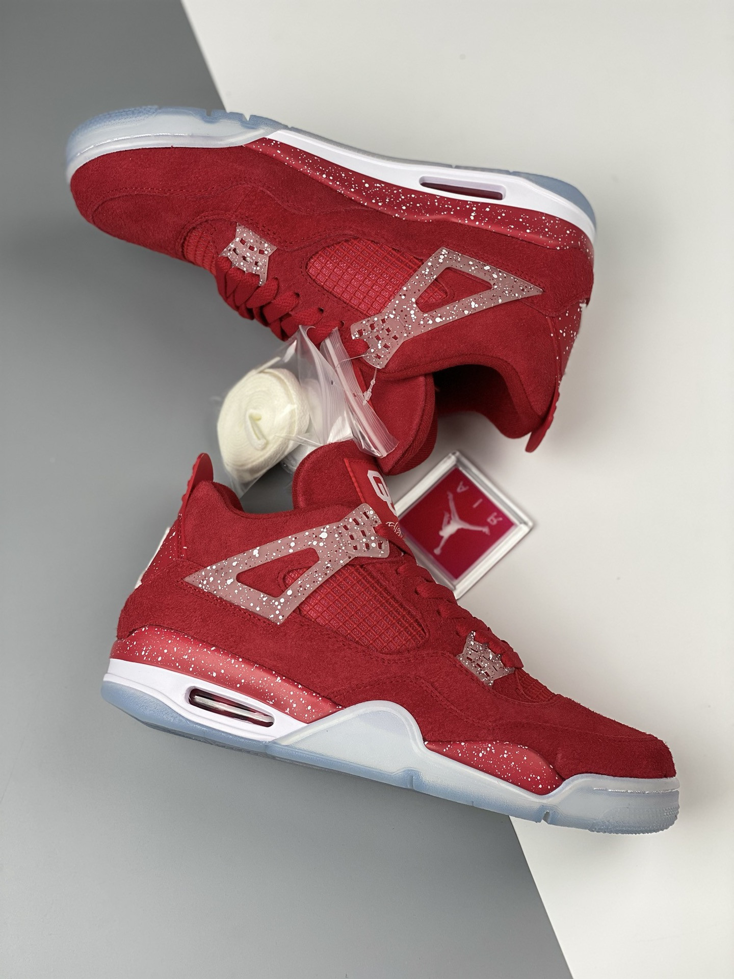 Air Jordan 4 Oklahoma Sooners PE Red Suede For Sale