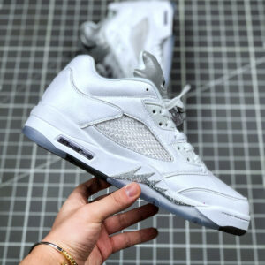 Air Jordan 5 Low White Black-Wolf Grey 819172-122 For Sale