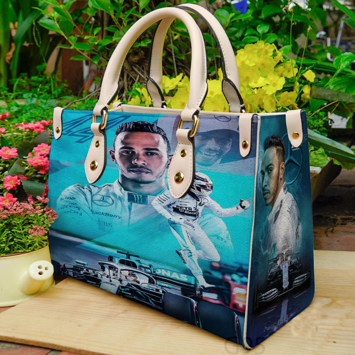 Sir Lewis Hamilton Women Leather Hand Bag